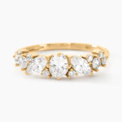 Bague Gatsby Or Jaune Oxyde De Zirconium