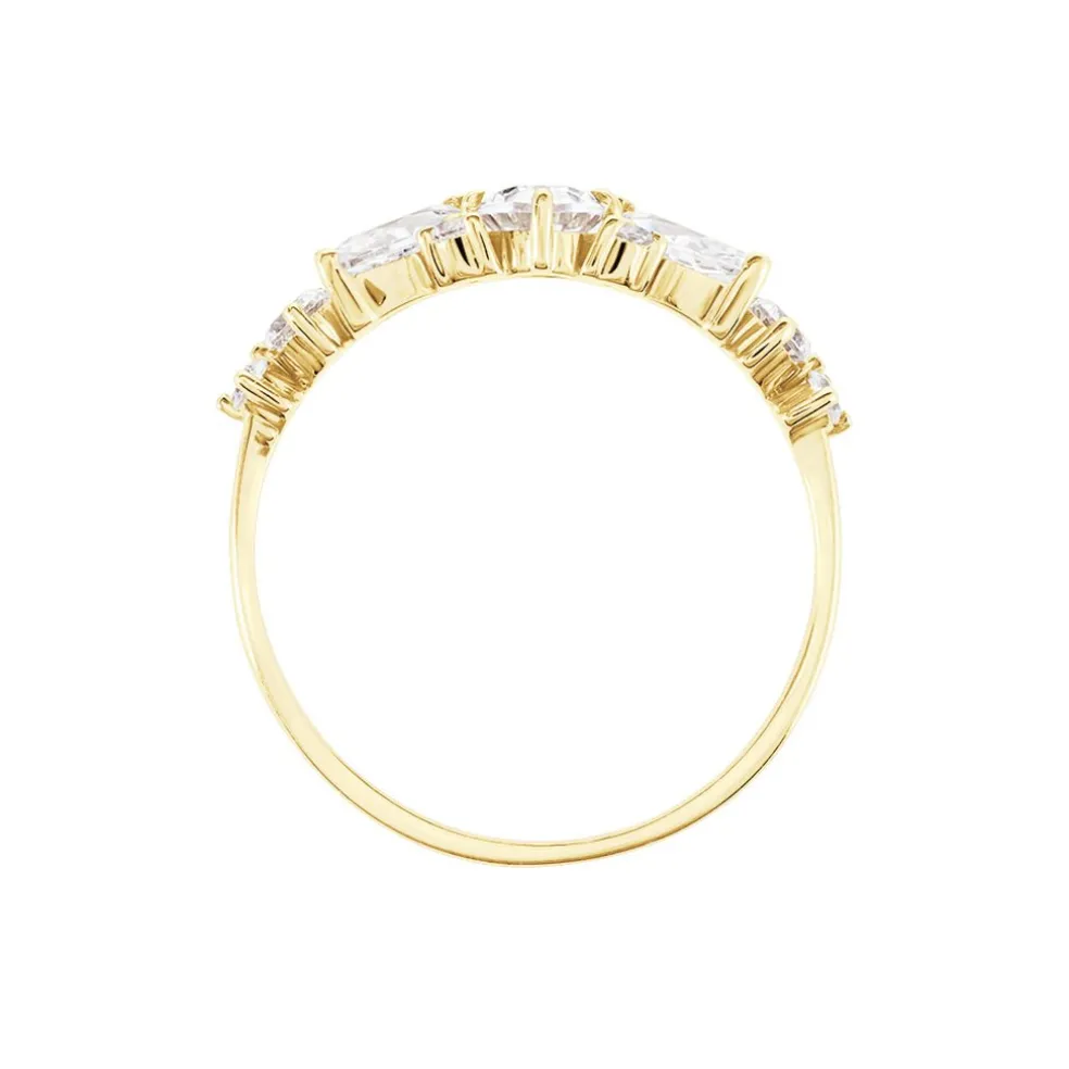 Bague Gatsby Or Jaune Oxyde De Zirconium