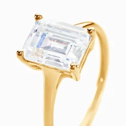 Bague Gatsby Or Jaune Oxyde De Zirconium