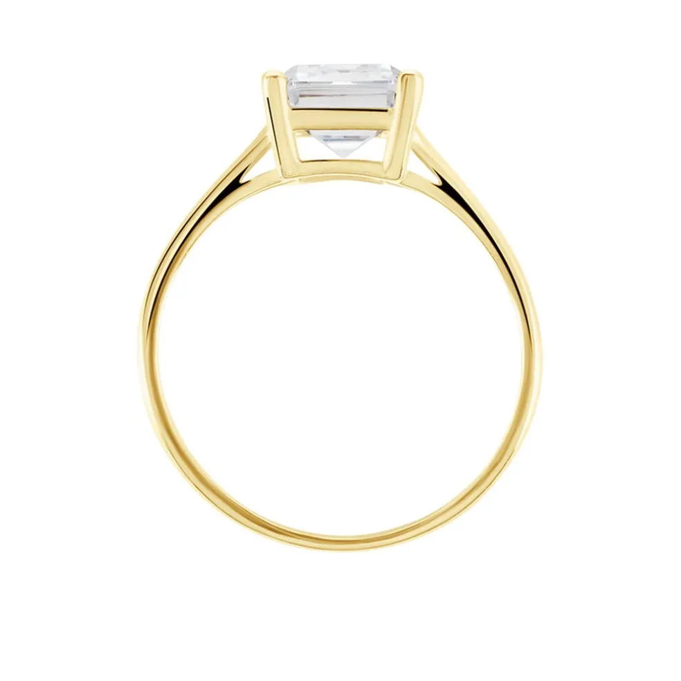Bague Gatsby Or Jaune Oxyde De Zirconium