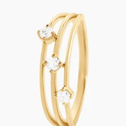 Bague Giordano Or Jaune Diamant Synthétique