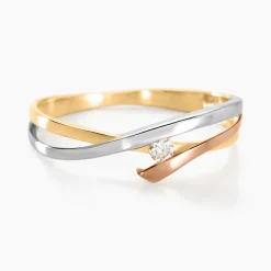 Bague Giusta Or Tricolore Diamant