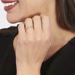 Bague Giusta Or Tricolore Diamant