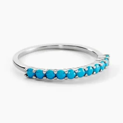 Bague Goddess Argent Blanc Turquoise