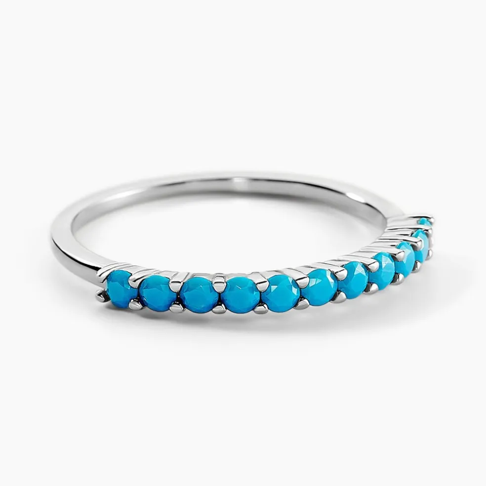 Bague Goddess Argent Blanc Turquoise
