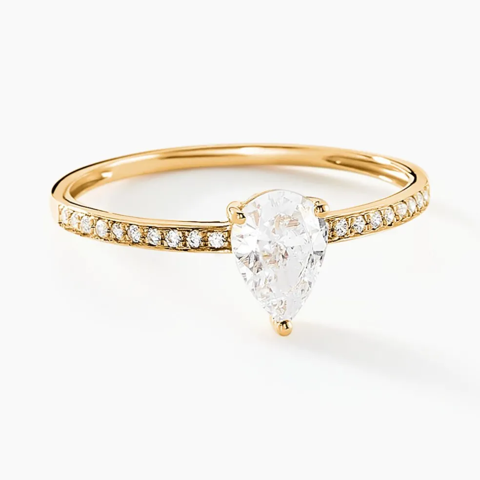 Bague Gotam Or Jaune Oxyde De Zirconium