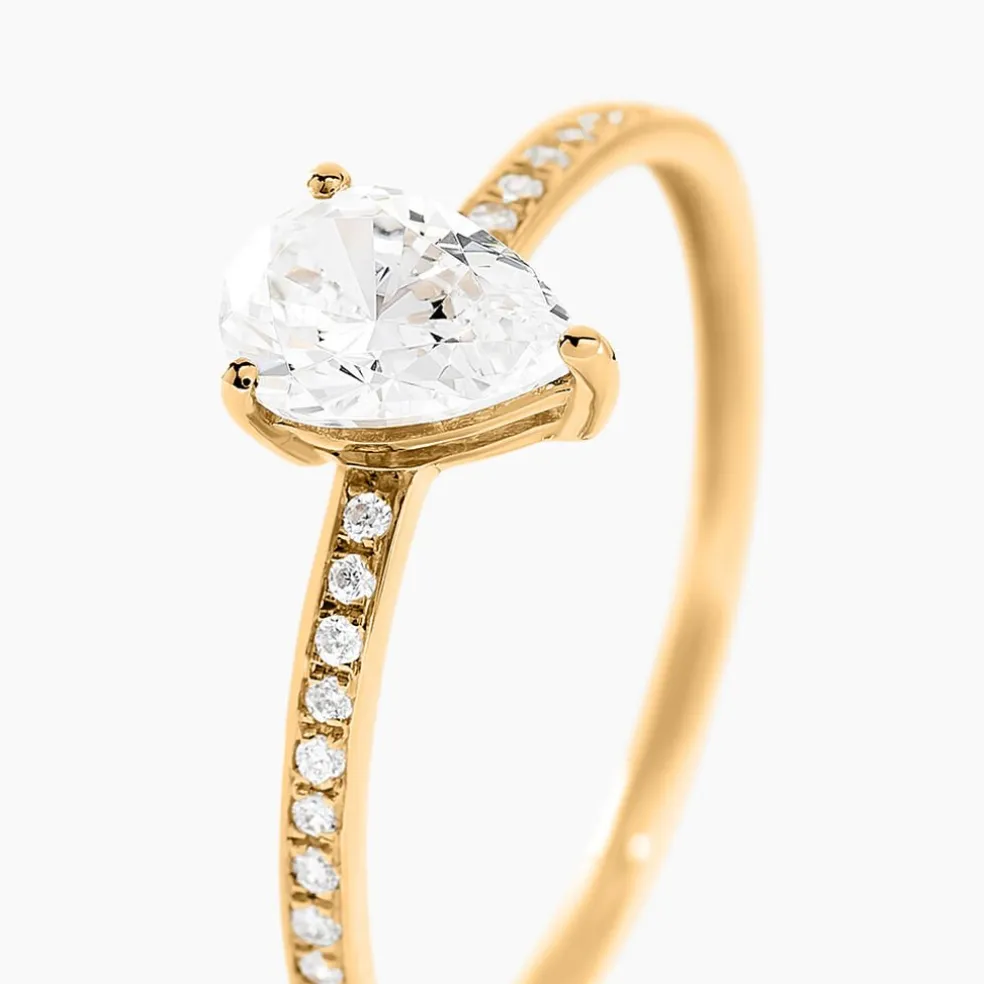 Bague Gotam Or Jaune Oxyde De Zirconium