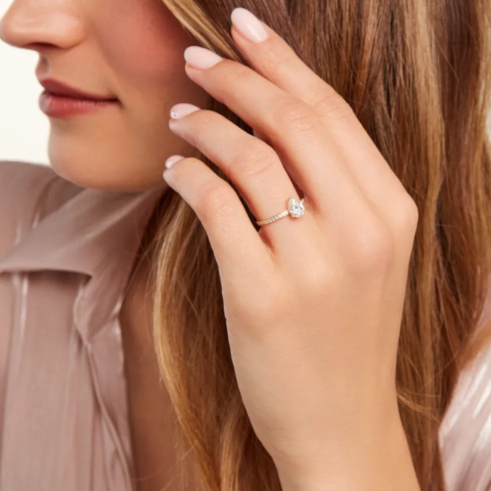 Bague Gotam Or Jaune Oxyde De Zirconium