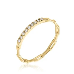 Bague Grady Plaqué Or Jaune Oxyde De Zirconium