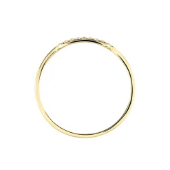 Bague Graphic Lines Or Jaune Oxyde De Zirconium