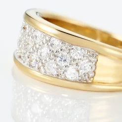 Bague Guerline Plaqué Or Jaune Oxyde De Zirconium