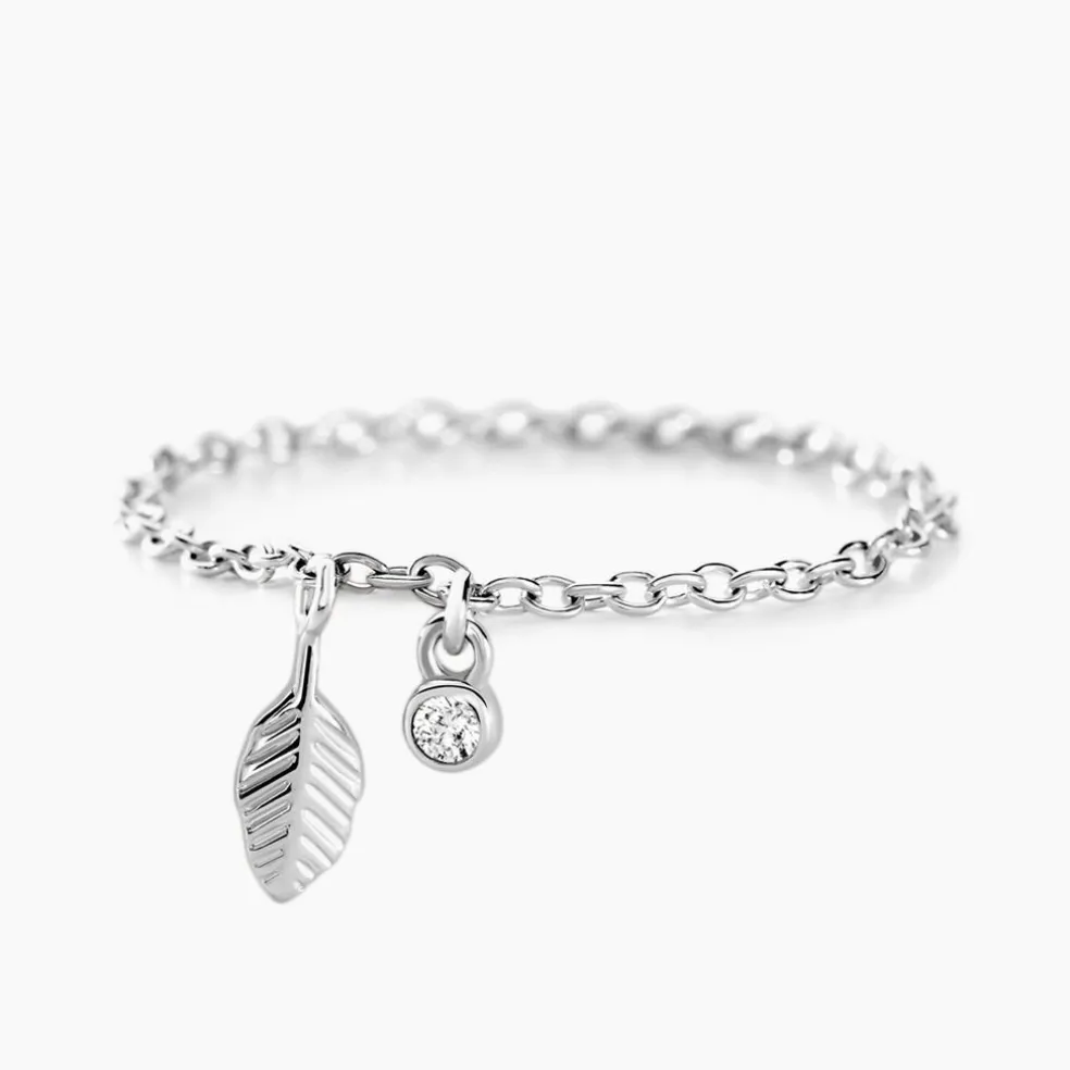 Bague Gypsie Argent Blanc Oxyde De Zirconium