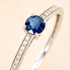 Bague Hardy Or Blanc Saphir Diamant