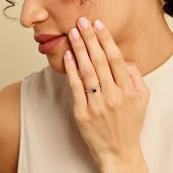 Bague Hardy Or Blanc Saphir Diamant