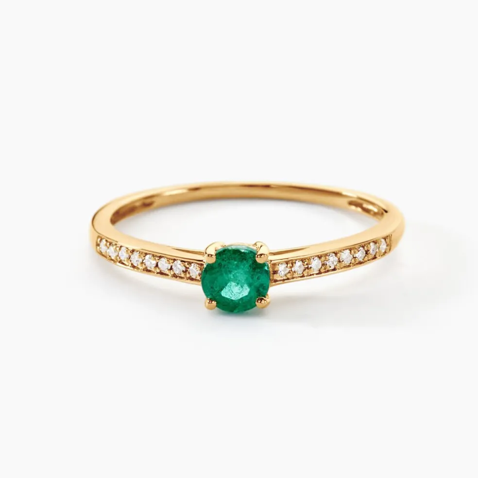 Bague Hardy Or Jaune Emeraude Diamant