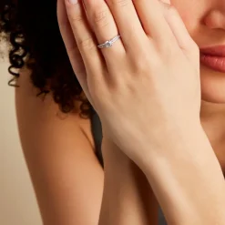 Bague Harem Or Blanc Oxyde