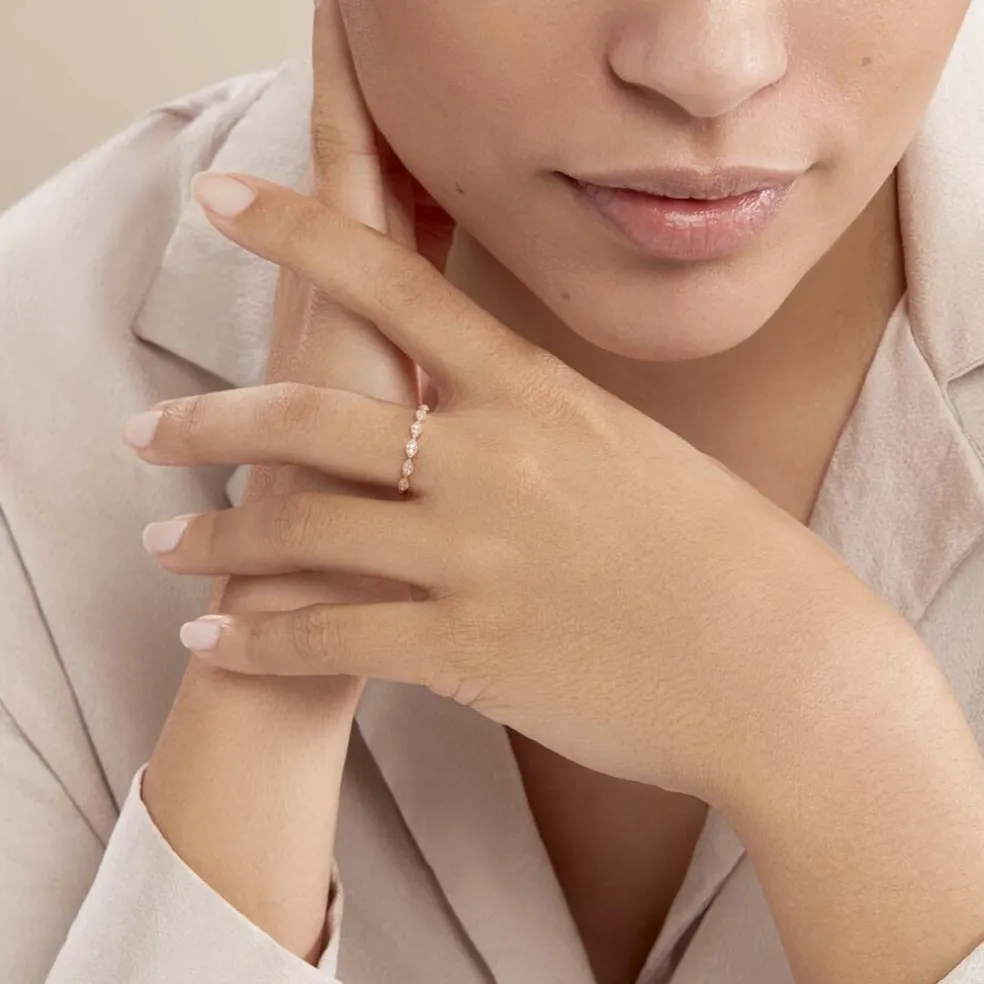 Bague Hestia Or Rose Oxyde De Zirconium