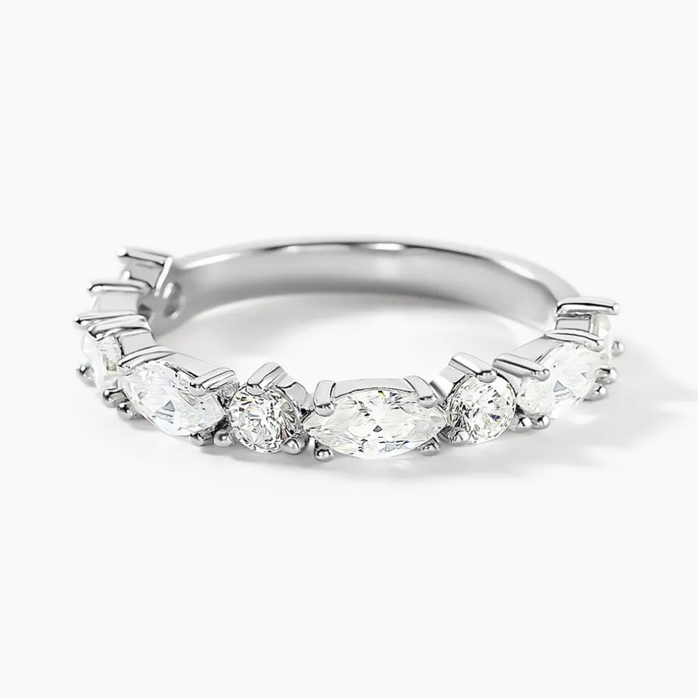 Bague Indira Argent Blanc Oxyde De Zirconium