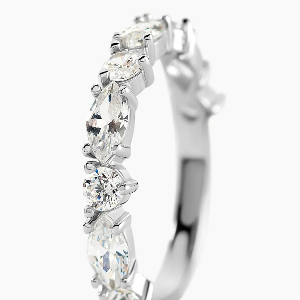 Bague Indira Argent Blanc Oxyde De Zirconium