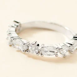 Bague Indira Argent Blanc Oxyde De Zirconium