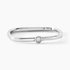 Bague Infini Pop Argent Blanc Oxyde De Zirconium