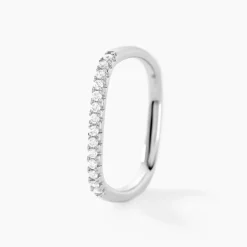 Bague Infini Pop Argent Blanc Oxyde De Zirconium