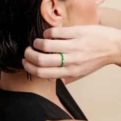 Bague Infini Pop Argent Jaune Oxyde De Zirconium