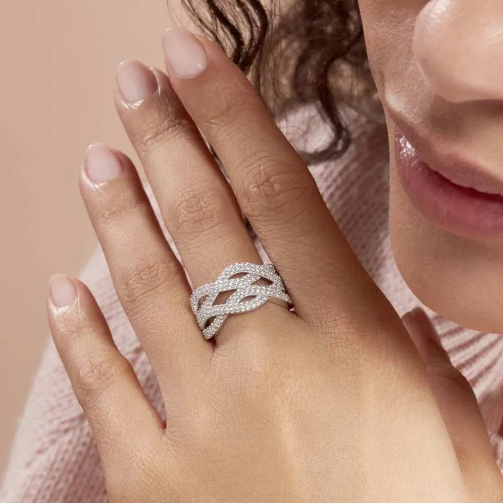 Bague Ireneo Argent Blanc Oxyde De Zirconium