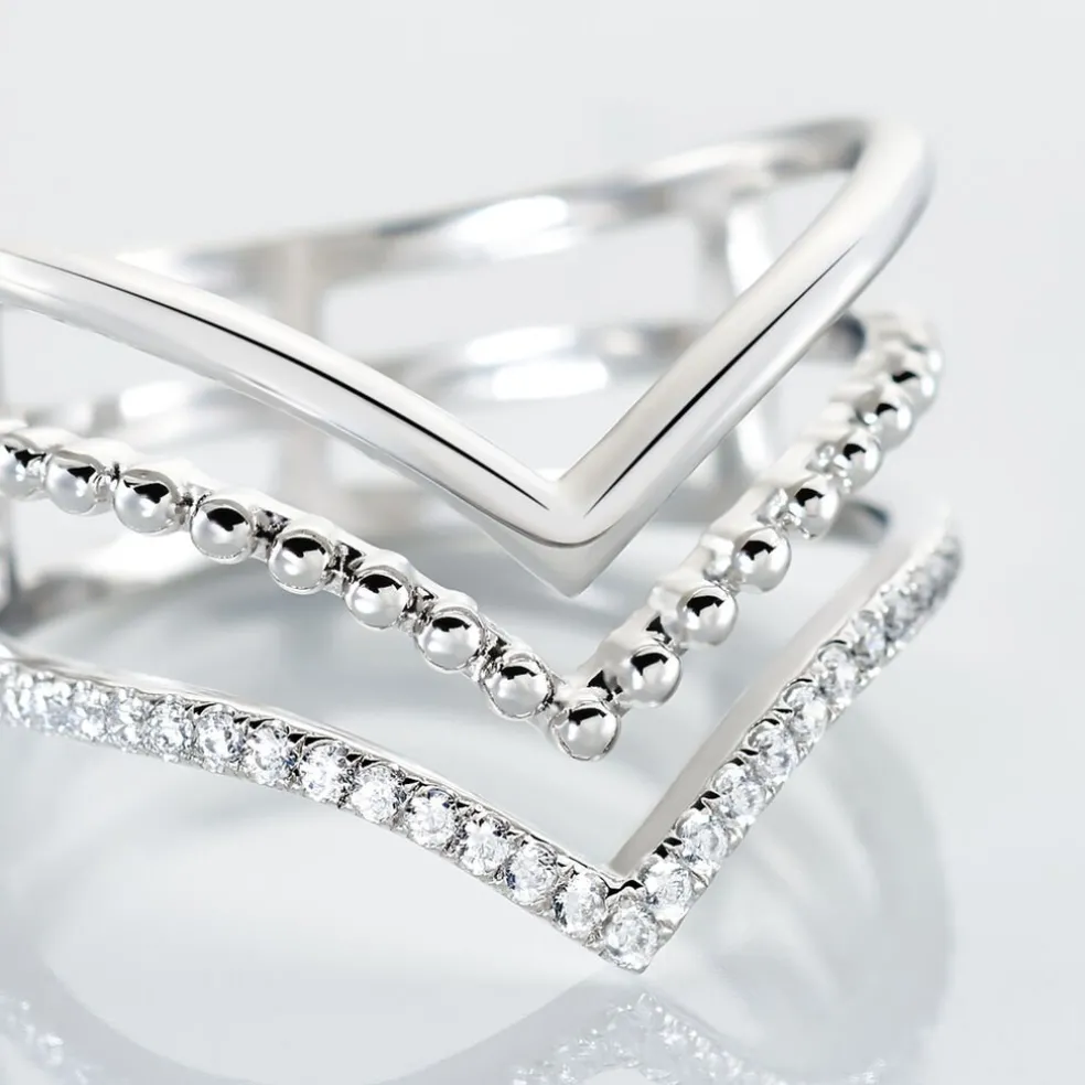 Bague Irina Argent Blanc Oxyde De Zirconium