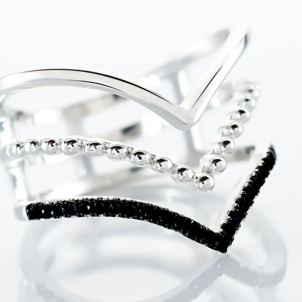 Bague Irina Argent Blanc Oxyde De Zirconium