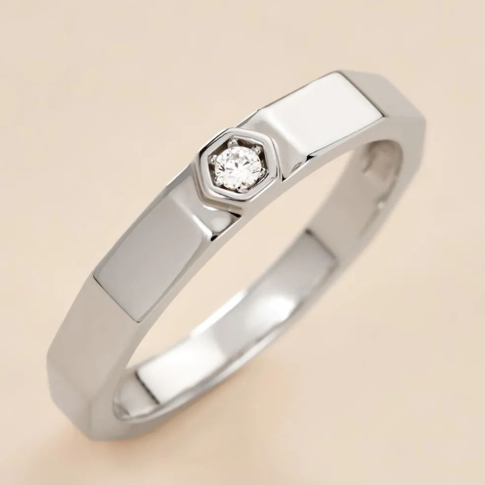 Bague Ishtar Argent Blanc Oxyde De Zirconium