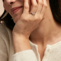 Bague Ishtar Argent Blanc Oxyde De Zirconium