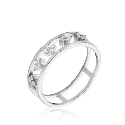 Bague Isia Argent Blanc Oxyde De Zirconium