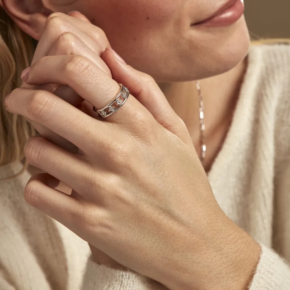 Bague Isia Argent Blanc Oxyde De Zirconium