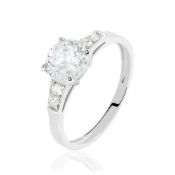 Bague Ivonne Or Blanc Oxyde De Zirconium