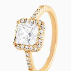 Bague Izabel Plaque Or Jaune Oxyde De Zirconium