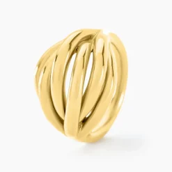 Bague Jackie Acier Jaune