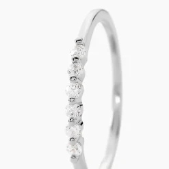 Bague Jaquelyn Argent Blanc Oxyde De Zirconium