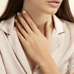 Bague Jaquelyn Argent Rose Oxyde De Zirconium