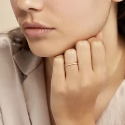 Bague Jaquelyn Argent Rose Oxyde De Zirconium