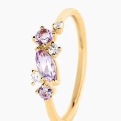 Bague Jardin Secret Or Jaune Améthyste