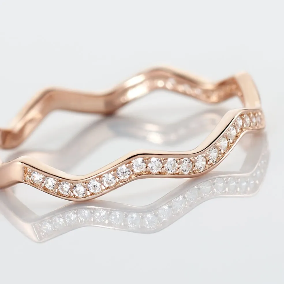 Bague Jasmyn Argent Rose Oxyde De Zirconium