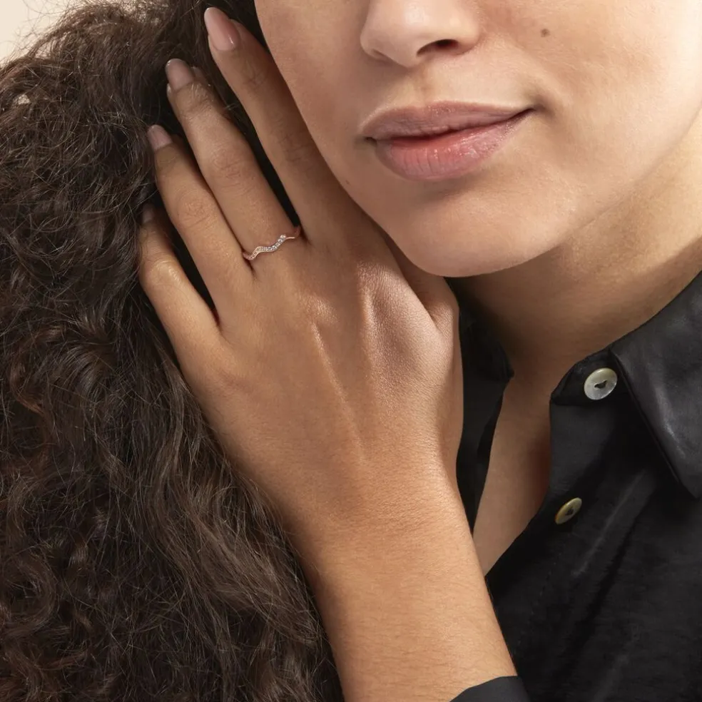 Bague Jasmyn Argent Rose Oxyde De Zirconium