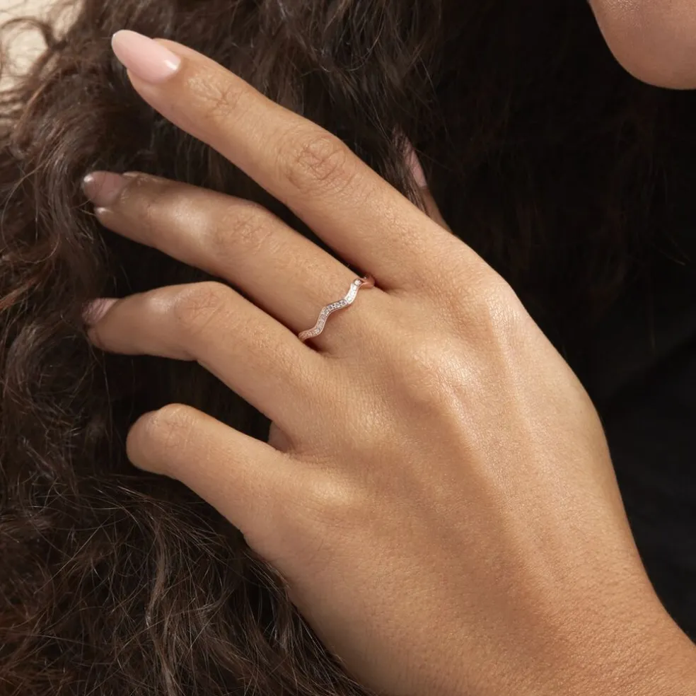 Bague Jasmyn Argent Rose Oxyde De Zirconium