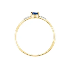 Bague Jehane Or Jaune Saphir Et Diamant