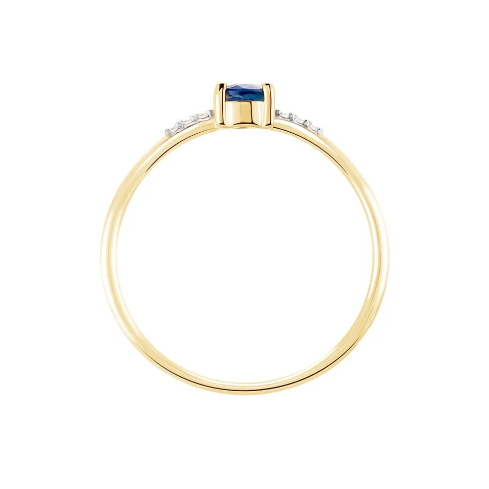 Bague Jehane Or Jaune Saphir Et Diamant