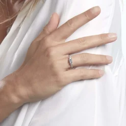 Bague Jennifere Or Blanc Oxyde