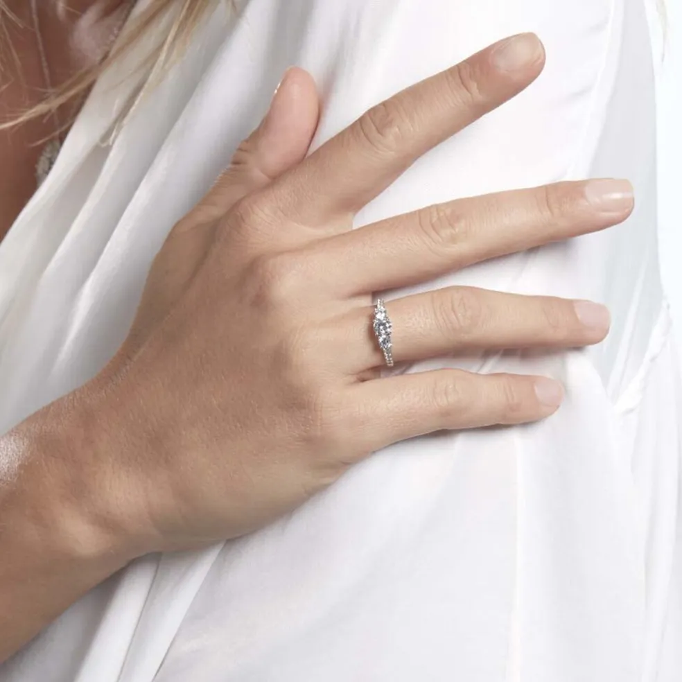 Bague Jennifere Or Blanc Oxyde