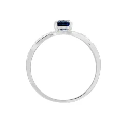 Bague Josyne Or Blanc Topaze Et Oxyde De Zirconium