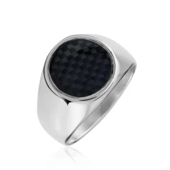 Bague Jourdan Homme Arecibo Acier Blanc Carbone